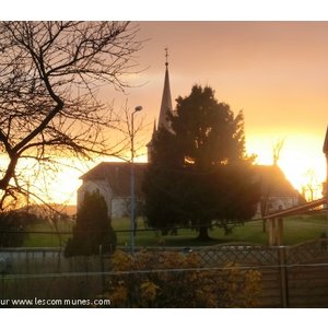 Coucher de soleil sur l Eglise Jean-Baptiste
