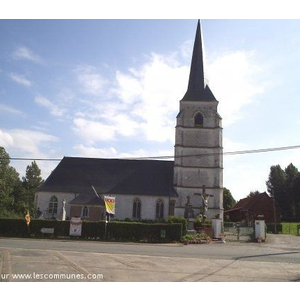vue de l église d Azincourt