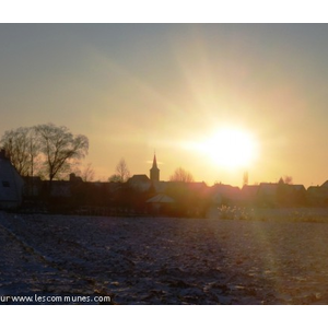 Coucher de soleil en hiver